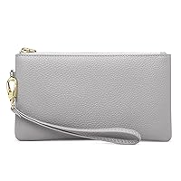 GOIACII Women's Wristlet Clutch Slim Leather Wallet RFID Blocking Handbag