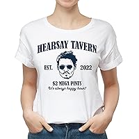 Hearsay Tavern Shirt, Justice For Johnny Depp, Objection Calls For Hearsay, Mega Pint of Wine T-Shirt, Isn't Happy Hour Anytime, Johnny Testimony Trial T-Shirt, Long Sleeve, Sweatshirt, Hoodie