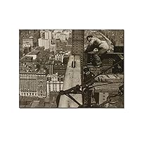GEBSKI Construction Worker Build Skyscraper New York City Vintage 1907 Ironworkers Posters (2) Canvas Painting Wall Art Poster for Bedroom Living Room Decor 12x16inch(30x40cm) Unframe-style