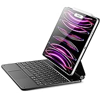 ESR iPad Keyboard Case for iPad Pro 12.9 inch (3rd, 4th, 5th, 6th Generation), Easy-Set Floating Cantilever Stand, Precision Multi-Touch Trackpad, Multi-Color Backlit Keys, Magic Keyboard, Black