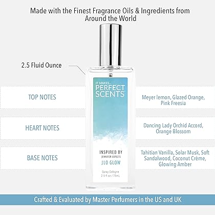 Perfect Scents Fragrances | Inspired by Jennifer Lopez's J Lo Glow | Women’s Eau de Toilette | Paraben Free | Never Tested on Animals | 2.5 Fluid Ounces