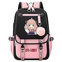 Spy Family Anime Laptop Bag with USB Charging Port-Student Lightweight Book Bag-Classic Knapsack for Travel