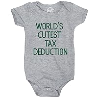 Crazy Dog T-Shirts Worlds Cutest Tax Deduction Baby Bodysuit Funny Government Taxaxtion Deductible Jumper For Infants