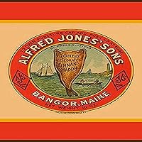 A bottle label for Alfred Jones Sons smoked haddock also called Finnan Haddie Packed in Bangor Maine this seafood had no preservatives and was sold under the AJB brand name The Sons came into the bu