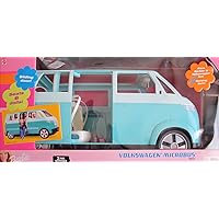 Barbie VOLKSWAGEN MICROBUS Vehicle VAN (AQUA) w Working HORN & SLIDING DOOR - Seats 6 Barbie or 11.5