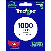 TracFone $5 Text Add-On Card 1000 TXT(Physical Delivery)