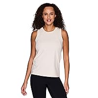 RBX Active Women's Workout Tank Top, Buttery Soft Ribbed Panel Fashion Novelty Tank for Casual Wear, Workouts, Yoga