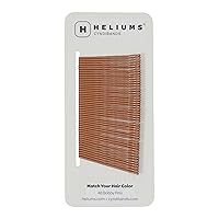 Heliums Bobby Pins - Ginger - 2 Inch Wavy Hair Pins, Color Matched for Strawberry Blonde Redheads, 48 Count