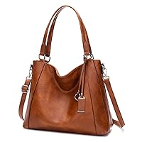 Ladies Handbag Large Crossbody Tote Bag Tote Hobo Bag Fashion Shoulder Bag PU Leather Adjustable Strap