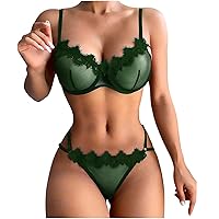 Plus Size Mesh Lingerie Women Sexy Bra and Panty Sets Naughty Underwear Push Up Lingerie Set See Through Nightwear