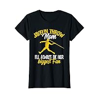 Womens Javelin throw mom i'll always be her biggest fan T-Shirt