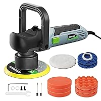WORKPRO Car Buffer Polisher Kit, 6 Inch 6400RPM Dual Action Polisher with 6 Variable Speeds, 7A Orbital Buffer Polisher, Orbital Buffer Polisher for Car Detailing, Waxing, Scratch Removing