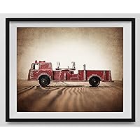Vintage Fire Truck Photo Print