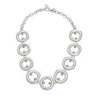 Soho Womens Open Circle Pendant Wire Necklace