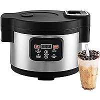 Automatic Pearl Pot, Commercial Pearl Tapioca Cooker Boiling Pearls Maker, 12L Automatic Milk Tea Pearl Maker, with Anti-Scald Handle and Anti-Spill Valve, Non-Stick Touchscreen