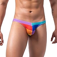 Men's Small Boxers Fashion Slim Printed Triangle Sexy Pants Print Rainbow Male Underwear Boxers for Men Cotton