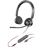 Poly Headphones with Microphone Blackwire 3325 Black