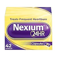 Nexium 24HR Acid Reducer Heartburn Relief Capsules for All-Day and All-Night Protection from Frequent Heartburn, Heartburn Medicine with Esomeprazole Magnesium - 42 Count