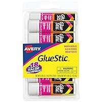 Glue Stic Value Pack, White, Washable, Nontoxic, 0.26 oz., 18 Permanent Glue Sticks (98089)