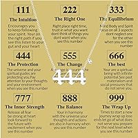 COLORFUL BLING Angel Number Necklace 111 222 333 444 555 666 777 888 999 Necklace with Cubic Zircon Lucky Number Pendant Choker Numerology Jewelry Birthday Gift