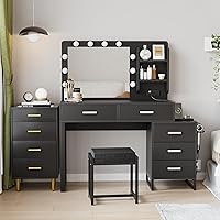 Semiocthome Bundle of Chest Drawer and Vanity Desk