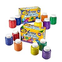 Crayola Washable Kids Paint Set (12ct), Classic and Glitter Paint for Kids, Toddler Paint & Craft Supplies, Easter Gift for Kids [Amazon Exclusive]