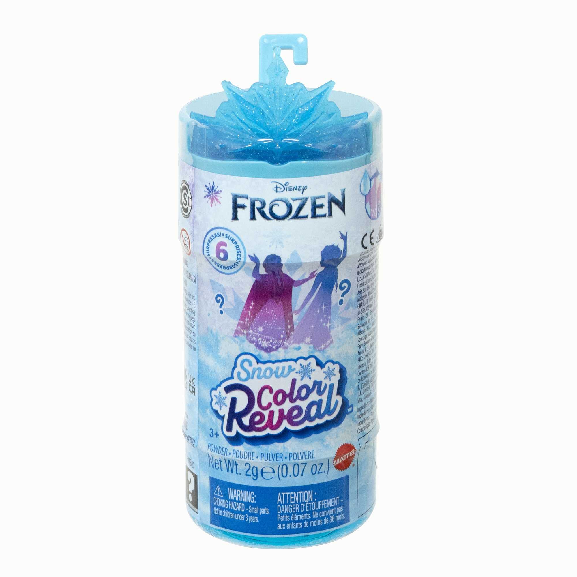 Disney Frozen Snow Color Reveal Small Doll & Accessories, 6 Surprises Include Character Figure Inspired by Disney Movies