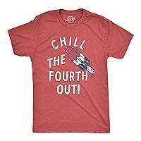 Mens Chill The Fourth Out T Shirt Funny Fourth of July Popsicle Joke Tee for Guys