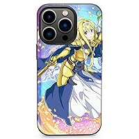iPhone13 Million Sword Art Online Alice Ziberuku Mobile Phone Case Case for iPhone 13 Series, Shockproof Protective Phone Case Slim Thin Fit Cover Compatible with iPhone, iPhone13 Pro