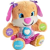 Fisher-Price Baby & Toddler Toy Laugh & Learn Smart Stages Sis Musical Plush with Lights & Phrases for Infants Ages 6+ Months