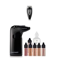 Air Intro Airbrush Makeup Kit: 9-Piece Set Includes Cordless Device, Refillable Makeup Cartridge, 3 Perfect Canvas Semi-Matte Foundations, Primer, Blush, Highlighter & Cleaner, & spare Airpods