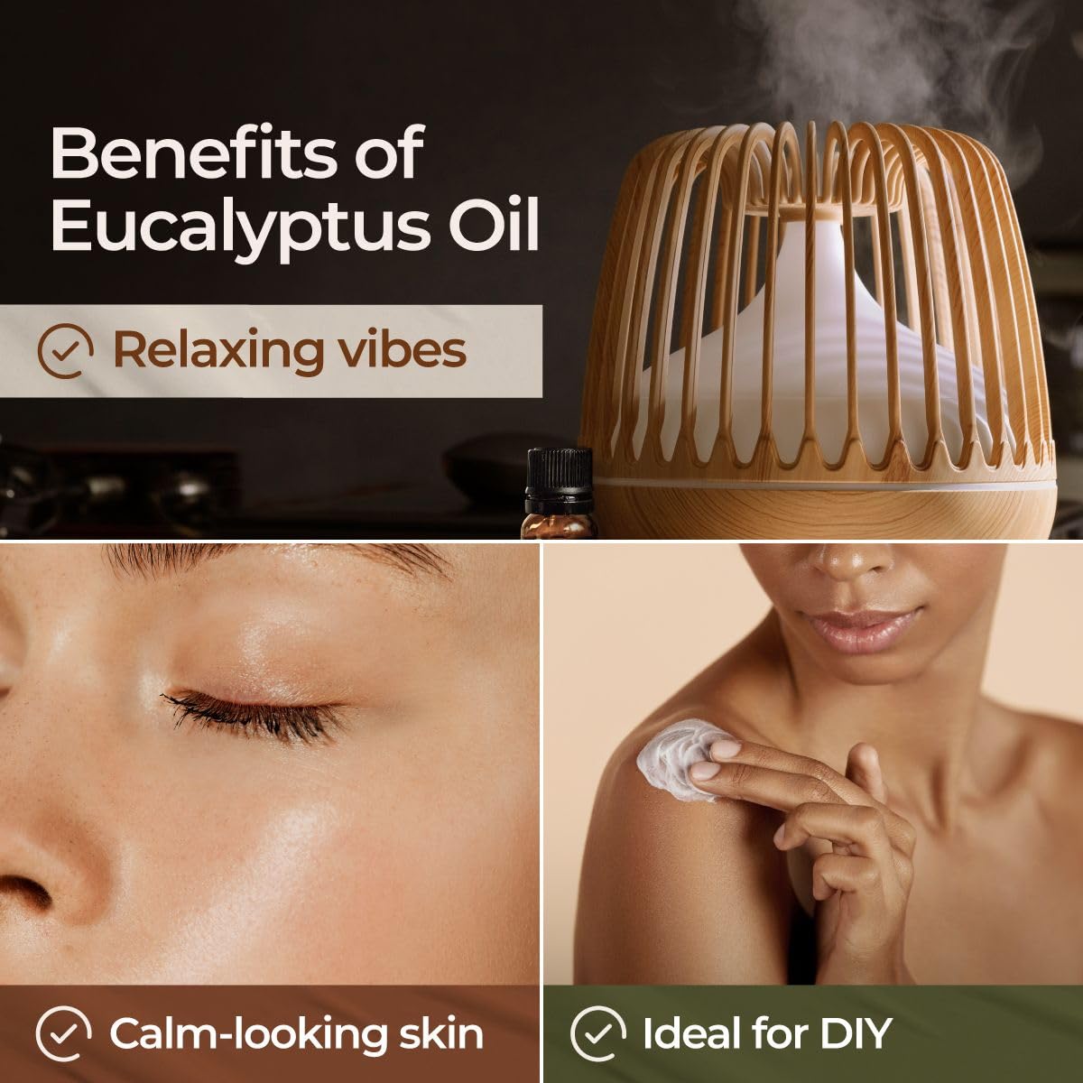 Gya Labs Eucalyptus Essential Oil - 100% Natural Eucalyptus Oil Essential Oils for Diffuser, Skin, Humidifier & Hair (0.34 fl oz)