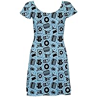 CowCow Womens Radio Cd Player Music Festival Musical Notes Treble Clef Backless Maxi Beach Dress, XS-3XL