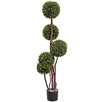 Nearly Natural 4ft. Boxwood Topiary Tree UV Resistant (Indoor/Outdoor)