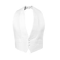 White Pique Backless Vest & Bow Tie
