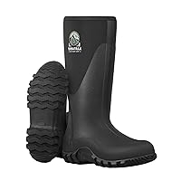 Rubber Work Boots for Men, Waterproof Rain Boots, 6mm Neoprene Durable Anti-Slip Outdoor Boots for Hunting,Fishing,Mud, Working, Gardening, Farming in All-Season