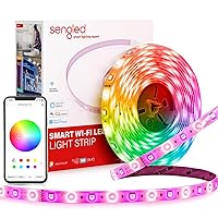 Smart Wi-Fi LED Multicolor Light Strip, 5M (16.4ft), No Hub Required, Works with Alexa & Google Assistant, RGBW, High Brightness, 1800 Lumens, Adjustable Length, 25,000 Hours Life for Home