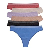 Hanes Women's Seamless Underwear Pack, Comfort Flex Fit Bikini Boyshort or Thong Panties, 6-Pack