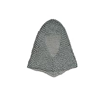 SZCO Supplies Silver Chainmail Coif Steel Chainmail