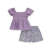 Girls' 2-Piece Floral Shorts Set Outfit