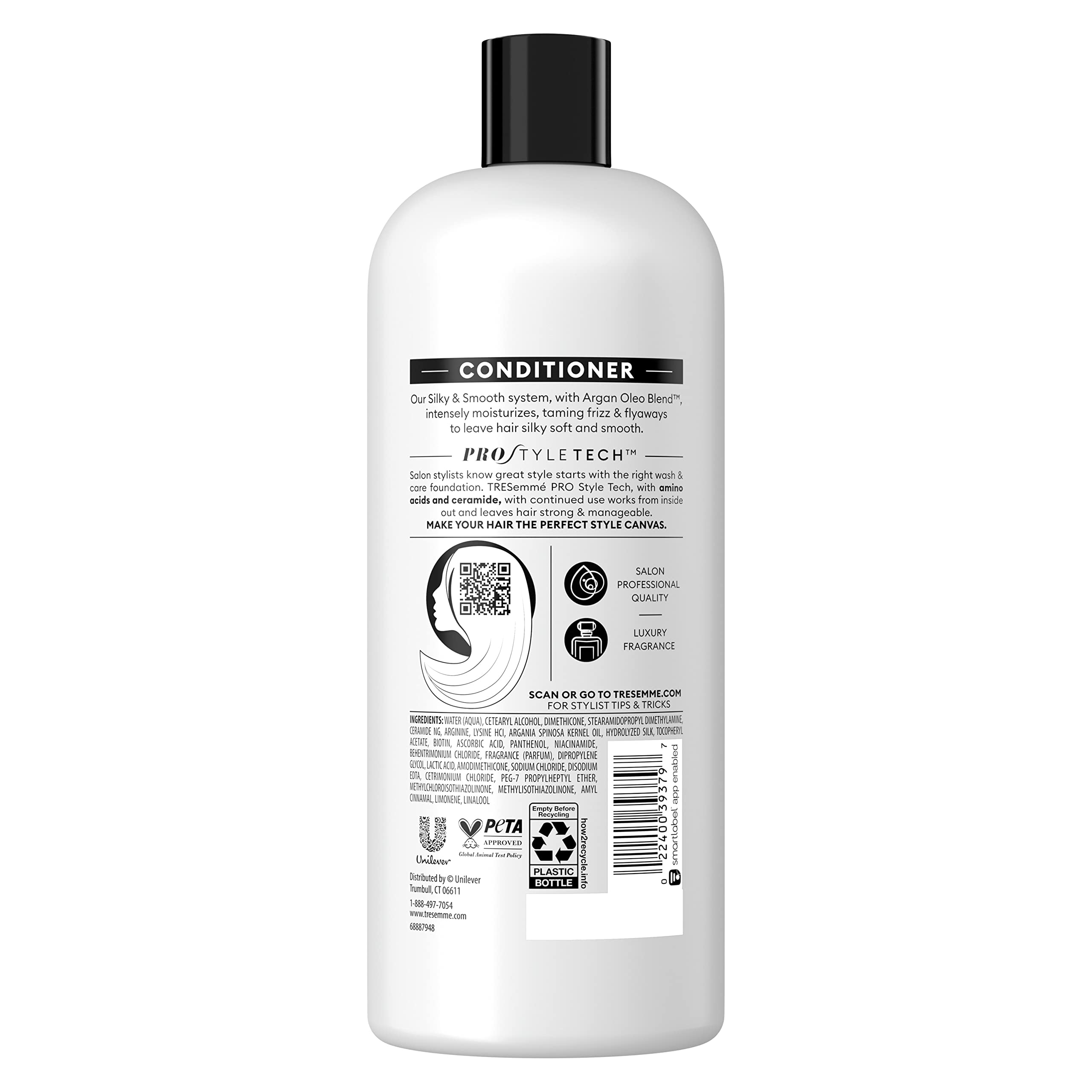 TRESemmé Silky & Smooth Anti-Frizz Conditioner for Frizzy Hair Formulated With Pro Style Technology 28 oz