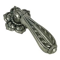 Richelieu Hardware BP26985142 Provence Collection 2-9/16 in (65 mm) x 1-1/4 in (32 mm), Traditional Pendant Pull, Pewter