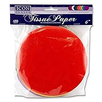 H2770442 Icon Craft Circles Tissue Paper. 10 Assorted Colours. 6