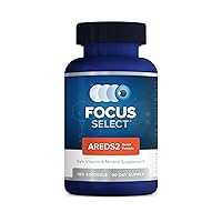 Focus Select® AREDS2 Based Eye Vitamin-Mineral Supplement - AREDS2 Based Supplement for Eyes (180 ct. 90 Day Supply) - AREDS2 Based Low Zinc Formula - Eye Vision Supplement and Vitamin