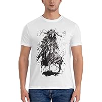 Anime The Ancient Magus' Bride Shirt Crew Neck Novelty Short Sleeve Summer Cotton Mens' Shirts White
