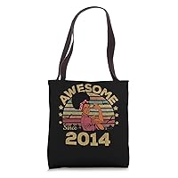 Vintage Birthday Born In 2014 Limited Edition Woman and Girl Tote Bag