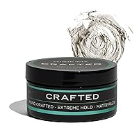 CRAFTED Extreme Matte Paste | Firm Hold/Low Shine | Add Volume, Texture, & Definition for all Hair Types | 4oz Made in the USA