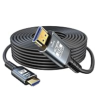 8K HDMI Cable 2.1 50 FT, 48Gbps Fiber HDMI 2.1 Cable in-Wall CL3 Rated Support 8K@60HZ/4K@120Hz,eARC Dynamic HDR,HDCP 2.2/2.3,3D,VRR Compatible for PS5/PS4/X-Box/Roku TV/RTX3080/3090