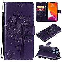 Phone Cover Wallet Folio Case for LG G8S THINQ, Premium PU Leather Slim Fit Cover for G8S THINQ, 2 Card Slots, Exactly fit, Purple