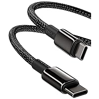 Baseus USB C Cable, 100W PD 5A QC 4.0 Fast Charging USB C to USB C Cable, Zinc Alloy Nylon Braided USB Type C Charger Cable for iPhone 15/Pro/Plus/Pro Max, MacBook, iPad Pro, Samsung S23/S22+ (10ft)